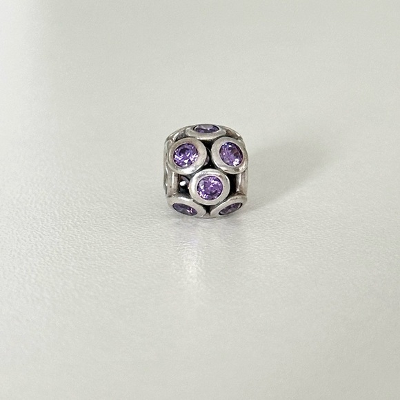 Pandora Purple CZ Whimsical Lights Sparkly Rare Retired Bead Charm - Picture 4 of 4